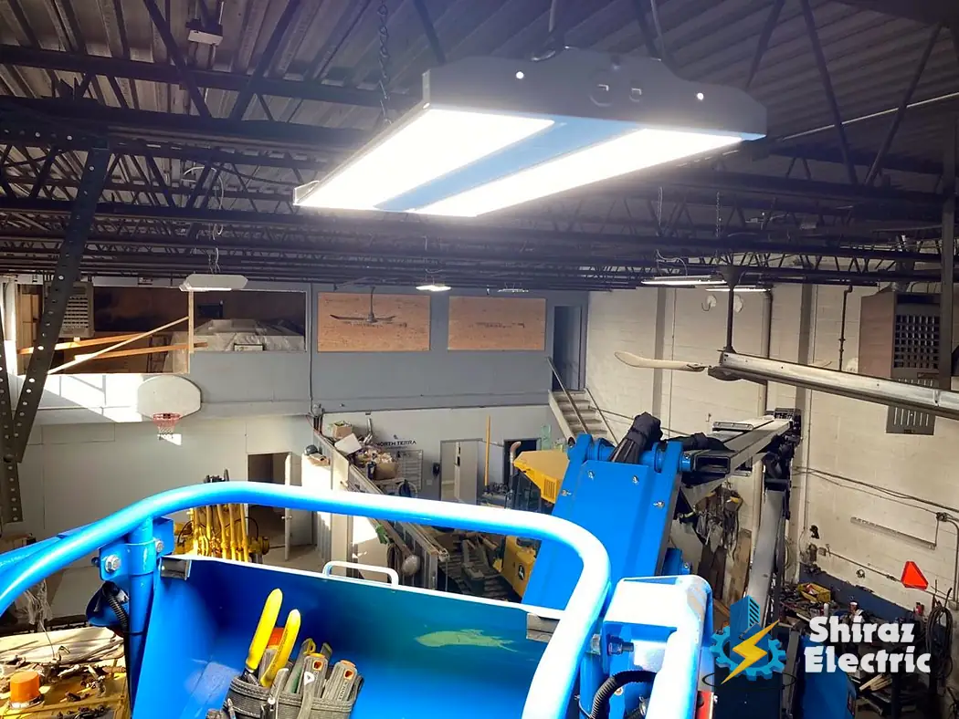 High-bay lighting over plant