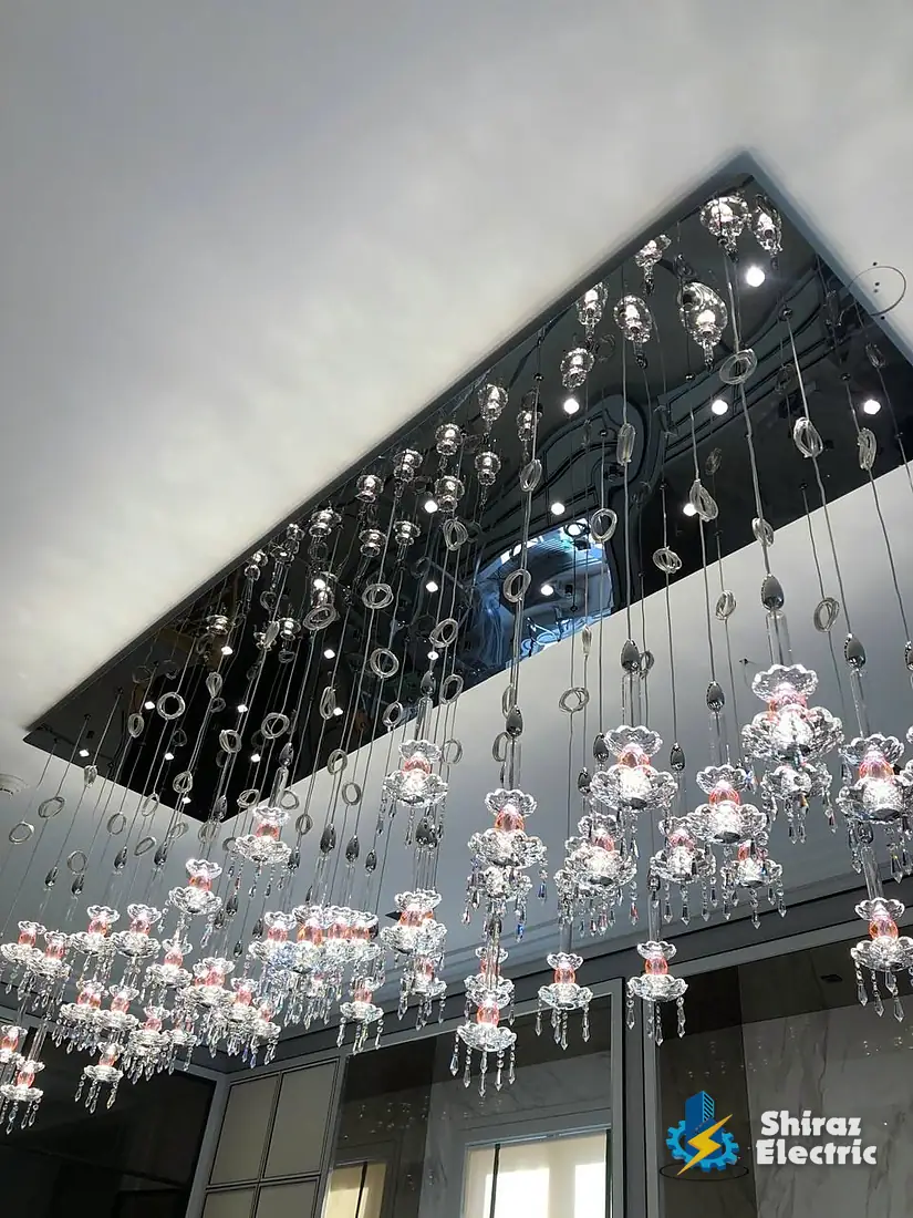 Crystal linear chandelier